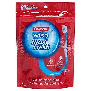 Colgate Max Fresh Wisp Disposable Mini Toothbrush- escovas de dente descartaveis