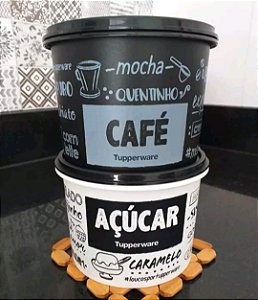 Jogo Tupper Caixa de Café e Açúcar PB