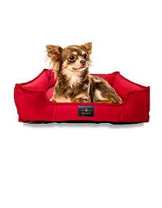 Cama Pet- P- Suede- Veludo- Vermelho- Tradicional