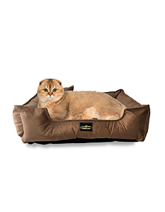 Cama Pet- P- Suede- Veludo- Marrom- Tradicional