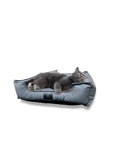 Cama Pet Cachorro & Gato- Suede- Veludo- P- Cinza