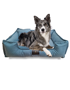 Cama Pet- GG- Suede- Veludo- Azul Claro- Tradicional