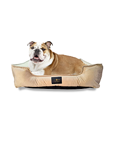 Cama Pet- GG- Suede- Veludo- Bege- Tradicional