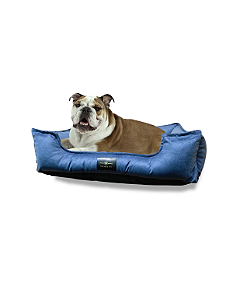 Cama Pet- GG- Suede- Veludo- Azul Marinho- Tradicional