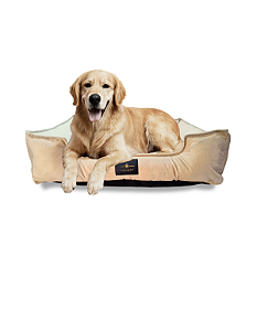Cama Pet- XG- Suede- Veludo- Bege- Tradicional