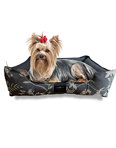 Caminha Pet Cachorro & Gato- M- Impermeável- Acquablock- Chumbo Floral