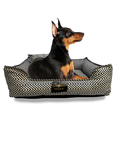 Caminha Pet Cachorro & Gato- P- Impermeável- Acquablock- Cinza Chevron
