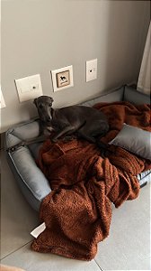 Cama Pet- Gigante M- Impermeável- Nylon- Cinza- Dupla