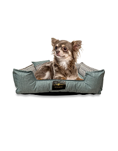 Caminha Pet Cachorro & Gato- P- Impermeável- Acquablock- Verde Chevron