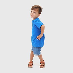 GUARDIÃO CO- CAMISETA T-SHIRT INFÂNTIL- TAMANHO 06- 100% ALGODÃO 30.1- AZUL