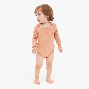GUARDIÃO CO- BODY BEBÊ MANGA LONGA- TAMANHO GG- 100% ALGODÃO- BEGE