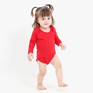 GUARDIÃO CO- BODY BEBÊ MANGA LONGA- TAMANHO M- 100% ALGODÃO- VERMELHO