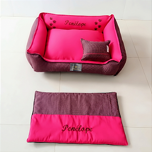 Kit Caminha em Brim + Jogo Americano-XG - 100% Algodão Pink- Tradicional