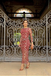 Vestido Valquíria Tule com Detalhe Metálico
