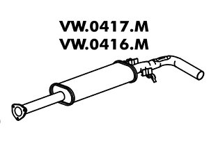 ESCAPE INTERMEDIARIO 1 3/4'' GOL G3 G4 E PARATI