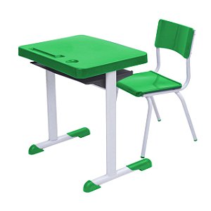 Kit Escolar Individual VERDE – (Mesa e Cadeira) – JUVENIL 06 a 09 Anos COR VERDE – 41084