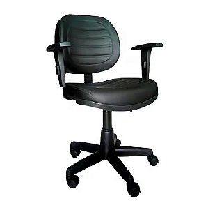 Cadeira Giratória Executiva Baixa Costurada C/ Braços Reguláveis - 31005