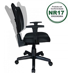 Cadeiras Giratória B-one Executiva C/ Braços Reguláveis - NR-17 - 31010