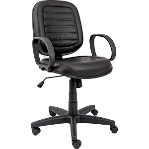 Cadeira Giratória Diretor Costurada Com Braços - 30210 - Casa das Cadeiras Goiânia