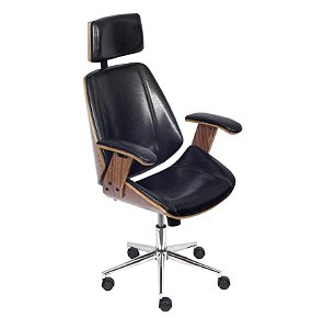 Cadeira Giratória Presidente Amadeirada Premium - 14330- Casa das Cadeiras Goiânia