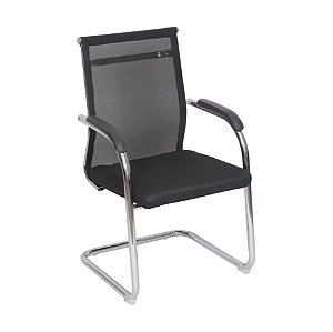 Cadeira Fixa Telada Preta - 34548 - Casa das Cadeiras Goiânia