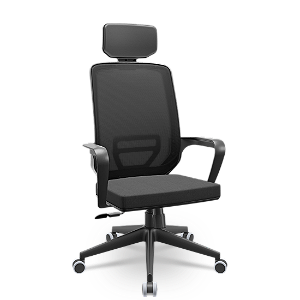 Cadeira Giratória Presidente em Tela Com Encosto de Cabeça - 17052 - Casa das Cadeiras Goiânia