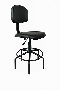 Cadeira Caixa Alta Secretária Giratória Base Aço - 32750 - Casa das Cadeiras Goiânia