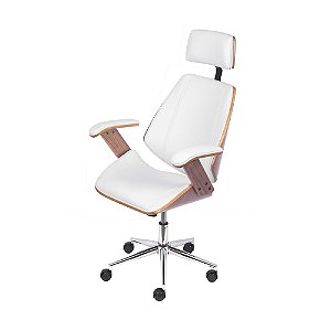 Cadeira Giratória Presidente Amadeirada Premium - 14331 - Casa das Cadeiras Goiânia