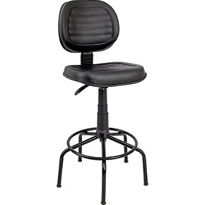 Cadeira Caixa Alta Fixa Executiva Costurada Base Aço - 74783 - Casa das Cadeiras Goiânia