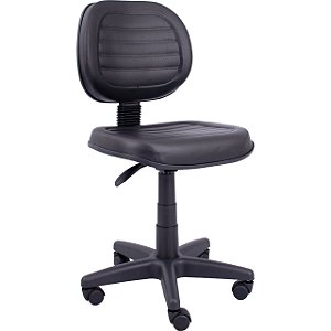 Cadeira Giratória Executiva Baixa Costurada Sem Braços - 32005 - Casa das Cadeiras Goiânia