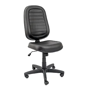 Cadeira Giratória Presidente Baixa Costurada Sem Braços - 32102 - Casa das Cadeiras Goiânia