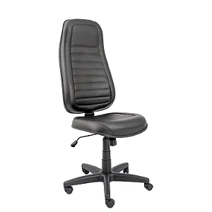 Cadeira Giratória Presidente Alta Costurada Sem Braços - 33958 - Casa das Cadeiras Goiânia