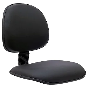 Assento + Encosto Cadeira Executiva Lisa COURVIN Preto Com Lâmina - 43077 - Casa das Cadeiras Goiânia