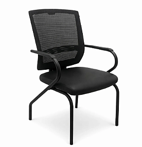 Cadeira Fixa 4 Pés Com Encosto em Tela - 51237 - Casa das Cadeiras Goiânia