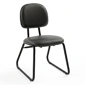 Cadeira Fixa Secretária Base Trapézio - 38498 - Casa das Cadeiras Goiânia