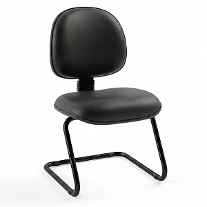 Cadeira Fixa Executiva Lisa Base em "S"- 32134- Casa das Cadeiras Goiânia