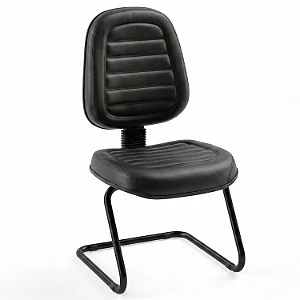 Cadeira Fixa Executiva Alta Diretorzinho Costurada Base em "S" - 33104 - Casa das Cadeiras Goiânia