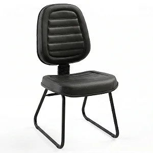 Cadeira Fixa Executiva Alta Diretorzinho Costurada Base Trapézio - 33105 - Casa das Cadeiras Goiânia