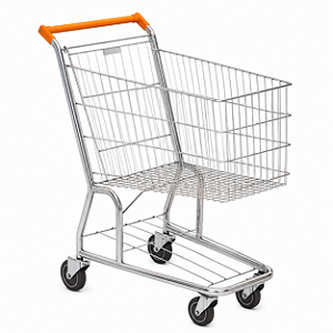Carrinho de Supermercado 130L Galvanizado - 85935 - Casa das Cadeiras Goiânia