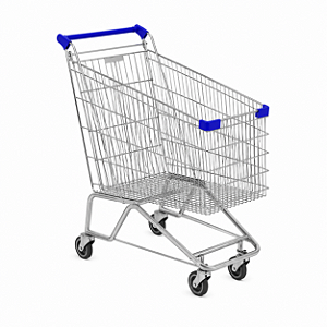 Carrinho de Supermercado 210L Galvanizado - 85939 - Casa das Cadeiras Goiânia