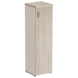 Armário Alto Para Escritório Charuto Fechado Fundo 3mm 45X46 Linha Prima 40 – Fresno/Branco - 78387 - Casa das Cadeiras Goiânia