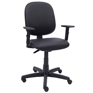 Cadeira Giratória Para Escritório Diretor Lisa Base Back-System Rodízio PP Com Braços Reguláveis Six - 15307 - Casa das Cadeiras Goiânia