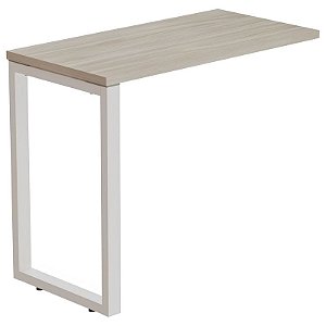 Mesa Auxiliar Para Escritório Pé Quadro 90X45 Linha Prima 40 – Fresno/Branco - 18608 - Casa das Cadeiras Goiânia