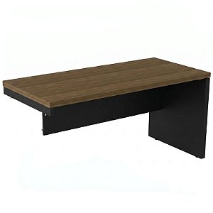 Mesa Diretiva Para Escritório Pé Painel Para Armário 170X70 Linha Prima 40 – Nogal/Preto - 60537 - Casa das Cadeiras Goiânia