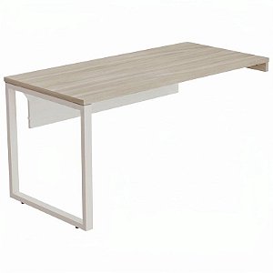 Mesa Diretiva Para Escritório Pé Quadro 170X70 Para Gaveteiro Direito Linha Prima 40 – Fresno/Branco - 84530 - Casa das Cadeiras Goiânia