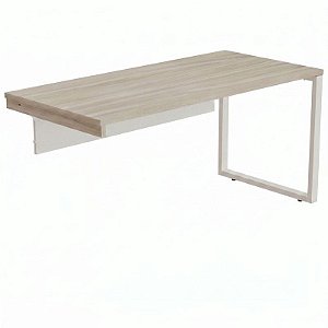 Mesa Diretiva Para Escritório Pé Quadro 170X70 Para Gaveteiro Esquerdo Linha Prima 40 – Fresno/Branco - 33532 - Casa das Cadeiras Goiânia