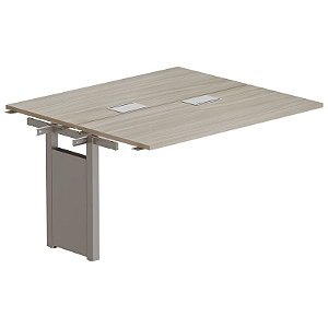 Plataforma Dupla Para Escritório Auxiliar Com Eletrificação Metálica 120X120 Linha Prima – Fresno/Branco - 44405 - Casa das Cadeiras Goiânia