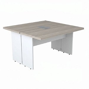 Plataforma Dupla Para Escritório Central 120X131.5 Linha Prima 40 – Fresno/Branco - 36540 - Casa das Cadeiras Goiânia