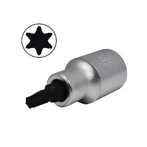 Chave Soquete Torx Torque Macho Encaixe De 1/2" T45 Curto * 3807