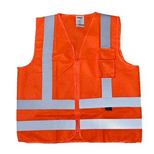 Colete refletivo 1 bolso laranja M - 13057